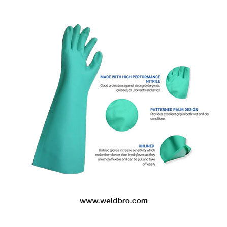 GNU2218 Chem-Pro™ Extra Heavy Duty Unlined Nitrile Glove - Image 2