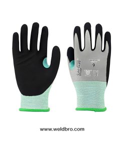 ULS02-BLK UltraTouch HPPE Blend Cut Resistance Glove with T-Touch Palm Coating and Reinforced Nitrile Crotch