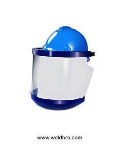 Blue Eagle FCA8 Faceshield Arc Flash 11 Cal/cm2 ATPV c/w C3BL Hard Hat Bracket & A8BL Grey Visor 8" x 19"