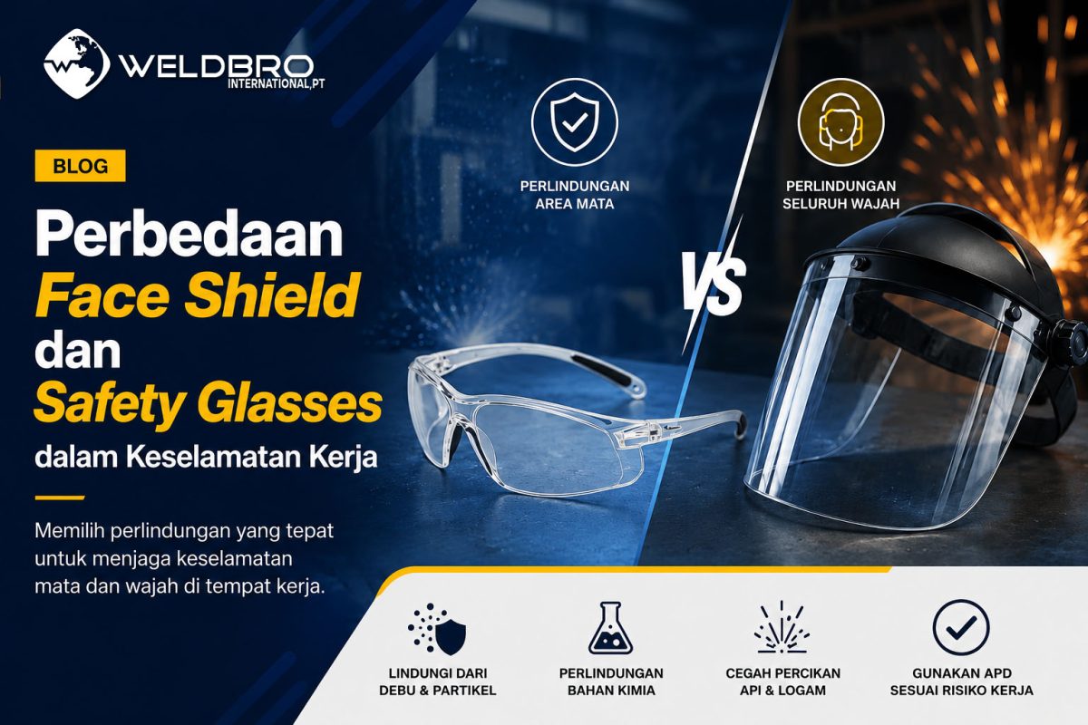 Perbedaan Face Shield dan Safety Glasses dalam Keselamatan Kerja